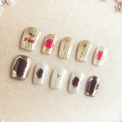 Decorative Luxury Press-On Nail Art Bowlift