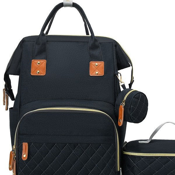 Multi-Purpose Quilted Diaper Backpack Bowlift