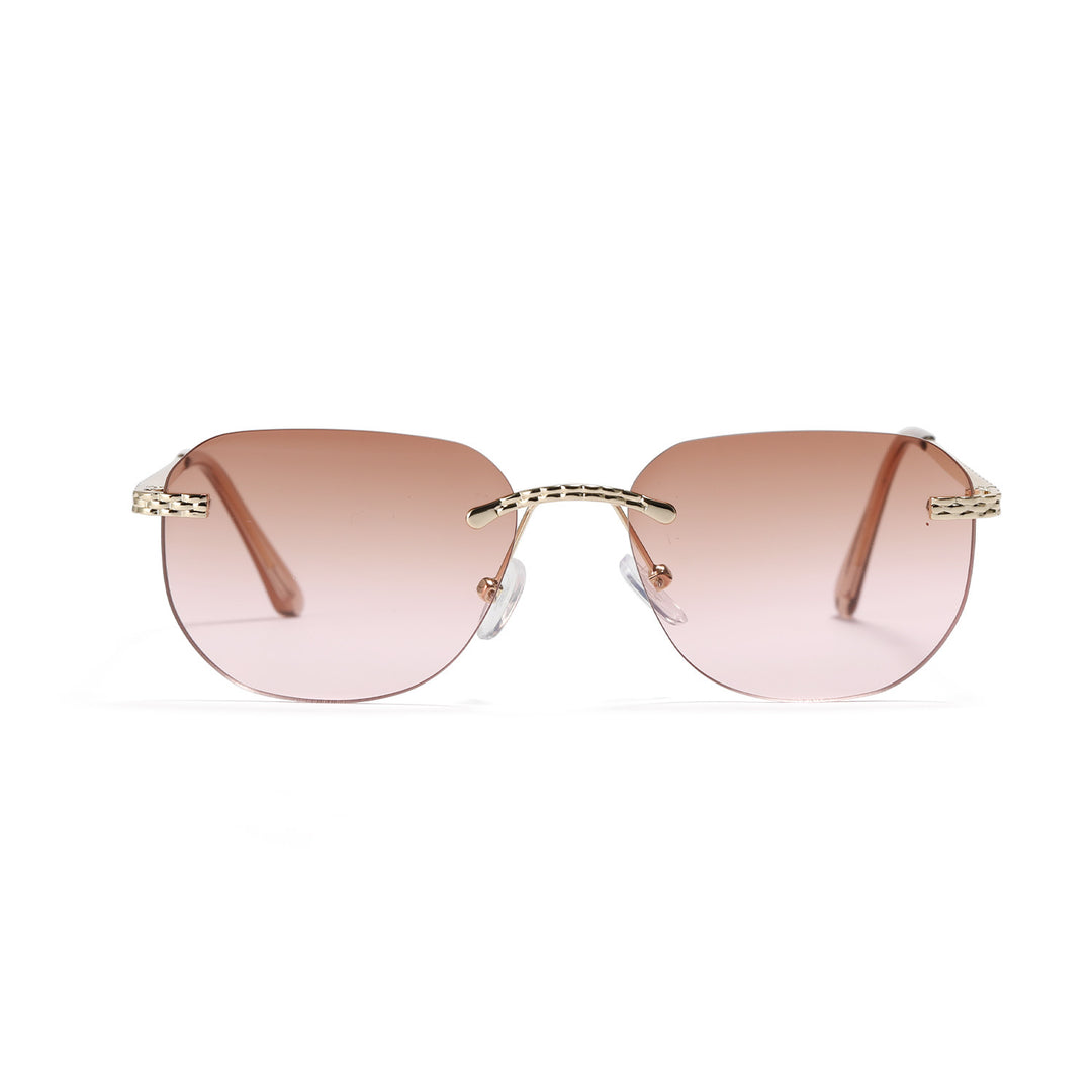 Women's Casual Oversized Sunglasses with Elegant Metal Frame Bowlift