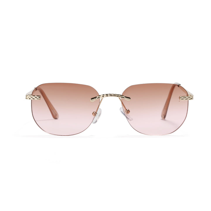 Women's Casual Oversized Sunglasses with Elegant Metal Frame Bowlift