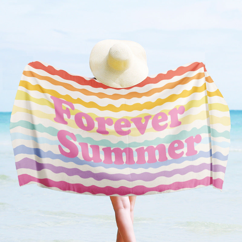 Luxury beach towel with dynamic wave design Bowlift
