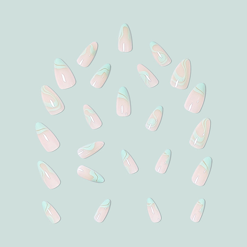 Artful nail design with curved lines Bowlift