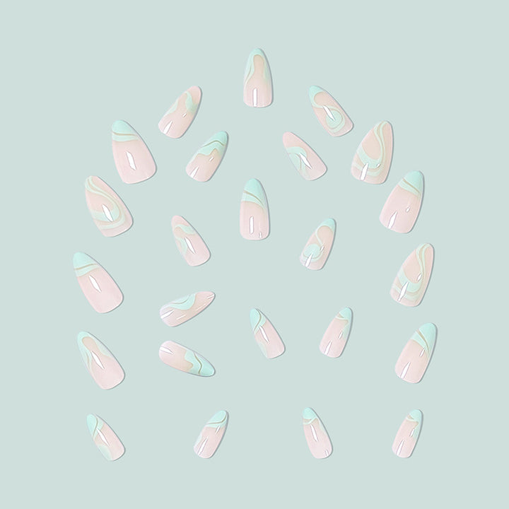 Artful nail design with curved lines Bowlift