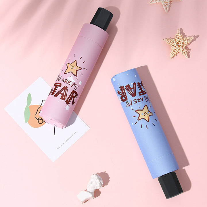 Women's Folding Umbrella with Animal Pattern Bowlift