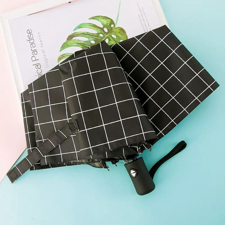 Women's Folding Umbrella with Elegant Feather Design Bowlift