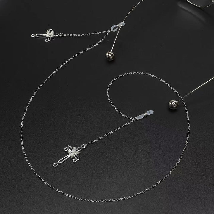 Cross Pendant Chain Earrings Bowlift