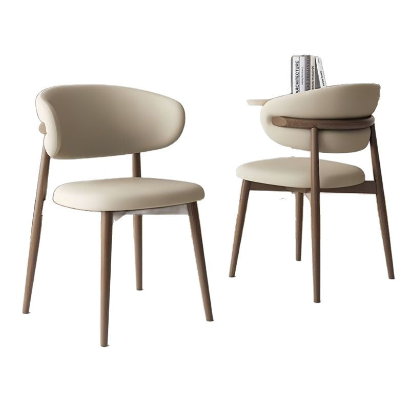 Minimalist dining chair with ergonomic backrest Bowlift