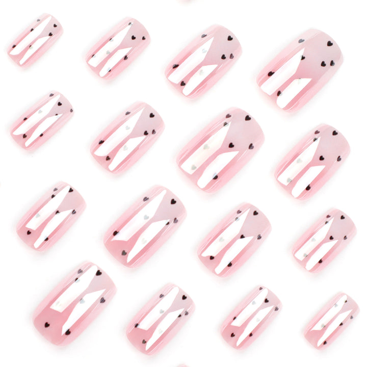 Artificial Nail Art with Heart Design Bowlift