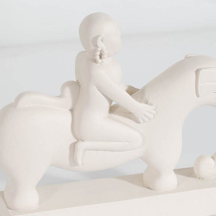Artistic Elephant Rider Figurine