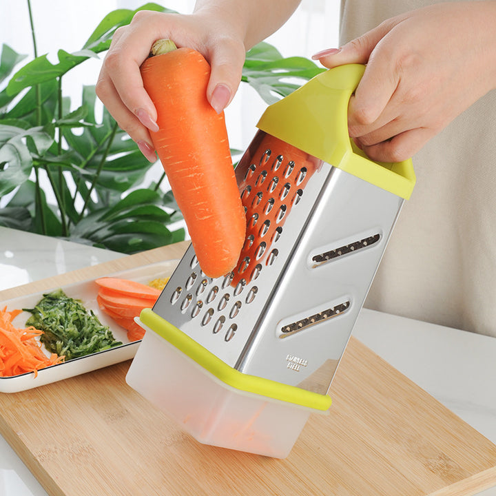 Multifunctional stainless steel kitchen grater with ergonomic handle Bowlift