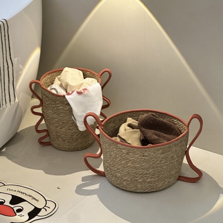 Handwoven Decorative Basket Made of Natural Materials Bowlift