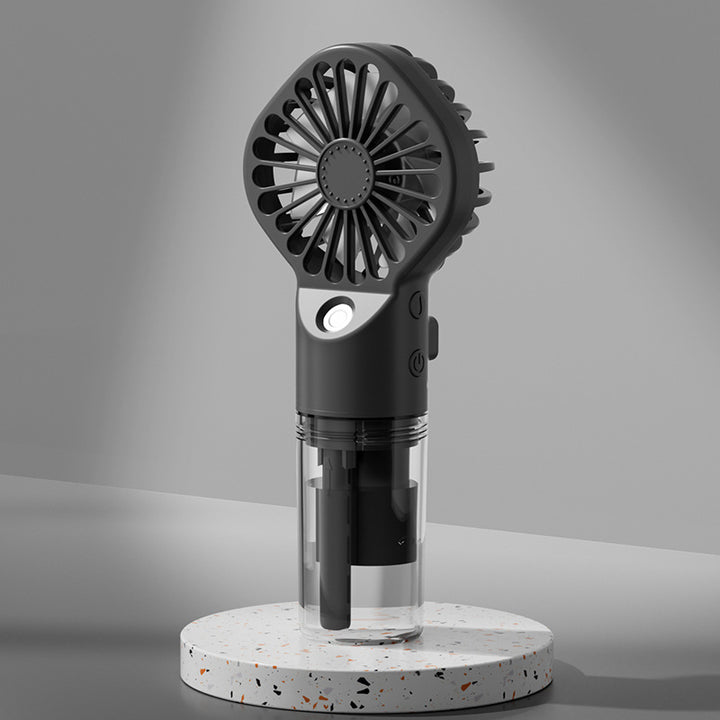 Ladies hand fan with integrated water mister Bowlift