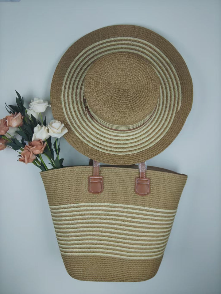 Sleek beach bag with matching sun hat Bowlift