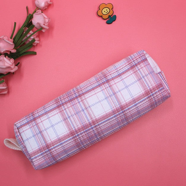 Textured Plaid Pencil Case Bowlift