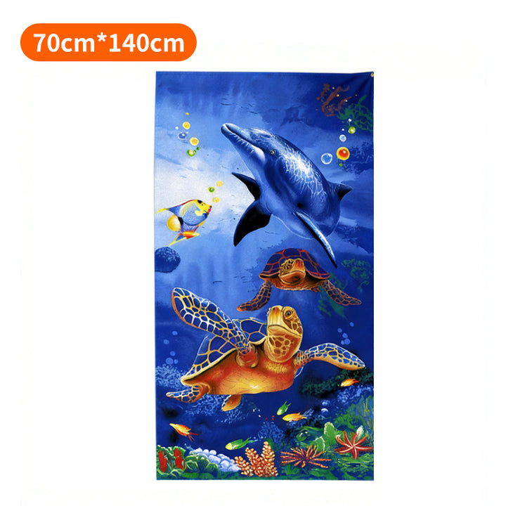 Beach towel with tropical flamingo design Bowlift