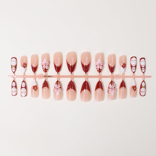 Artistic Floral Press-On Nail Collection Bowlift