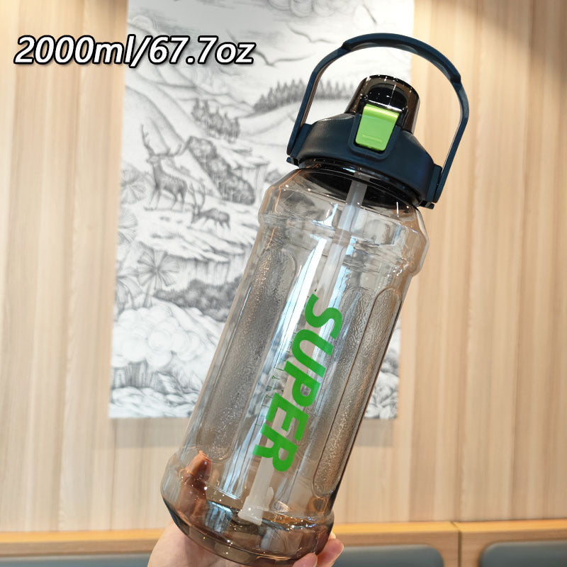 Women's practical water bottle with large capacity and leak-proof lid Bowlift
