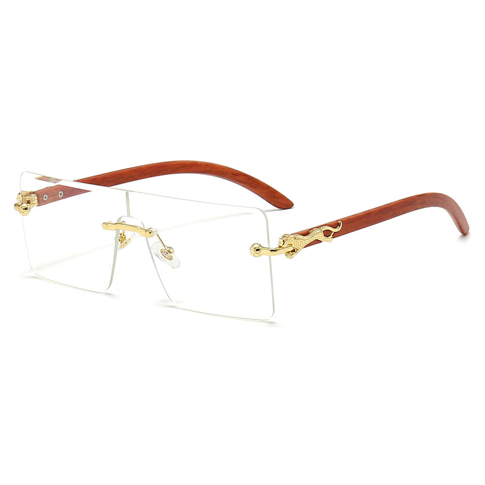 Women oversized fashionable sunglasses with luxurious wood and metal elements Bowlift