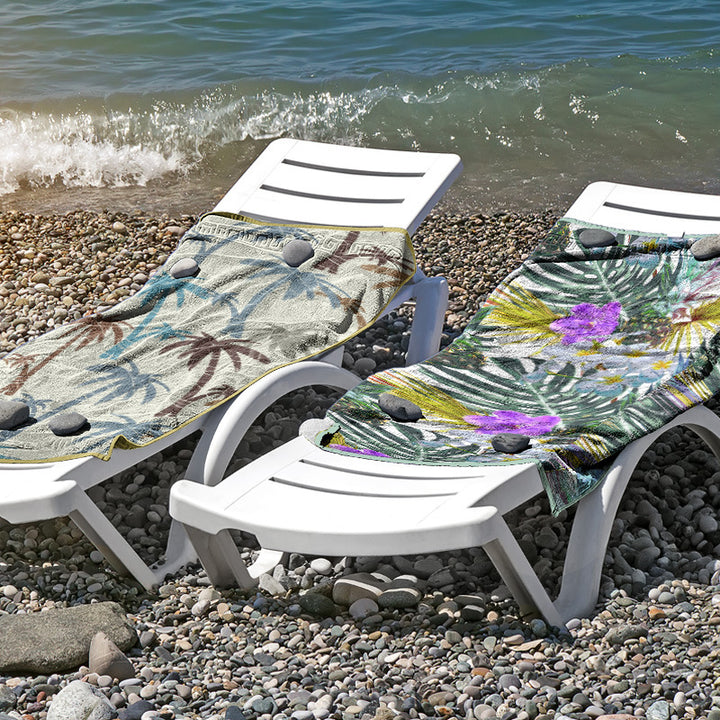 Beach towel made of skin-friendly microfiber with a creative pattern mix Bowlift