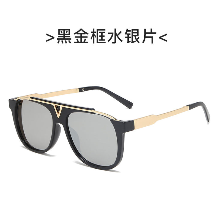 Women elegant oversized sunglasses with stylish transparent frame Bowlift