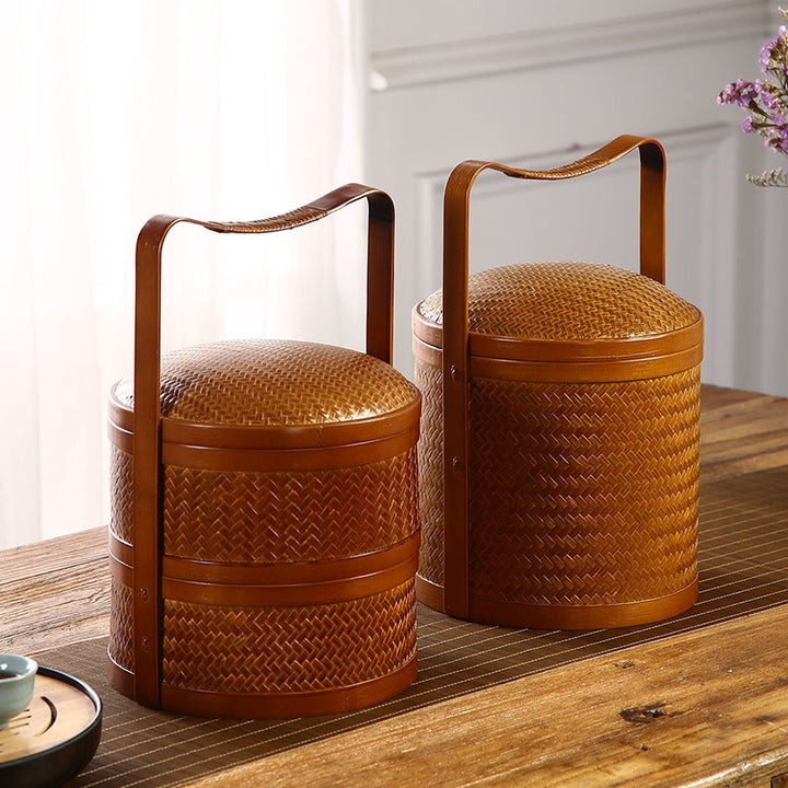 Women Vintage Storage Basket Bowlift