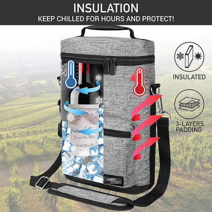 Ladies Insulated Bottle Bag with Extra Storage Bowlift
