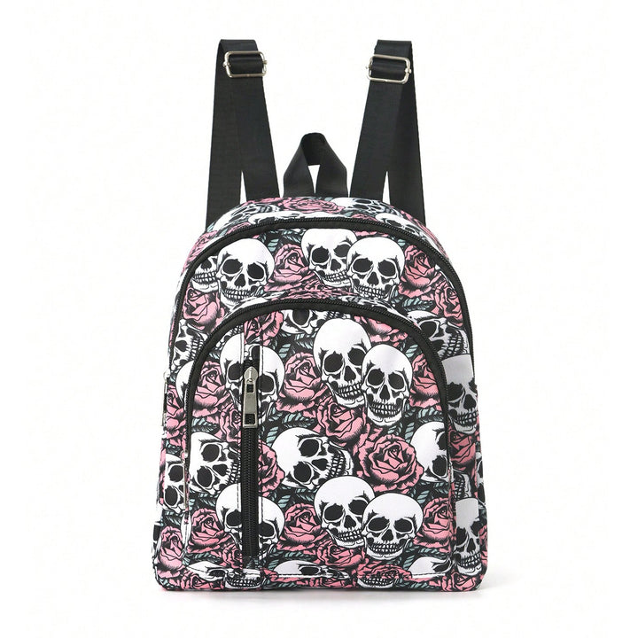 Backpack with striking skull and rose motif Bowlift