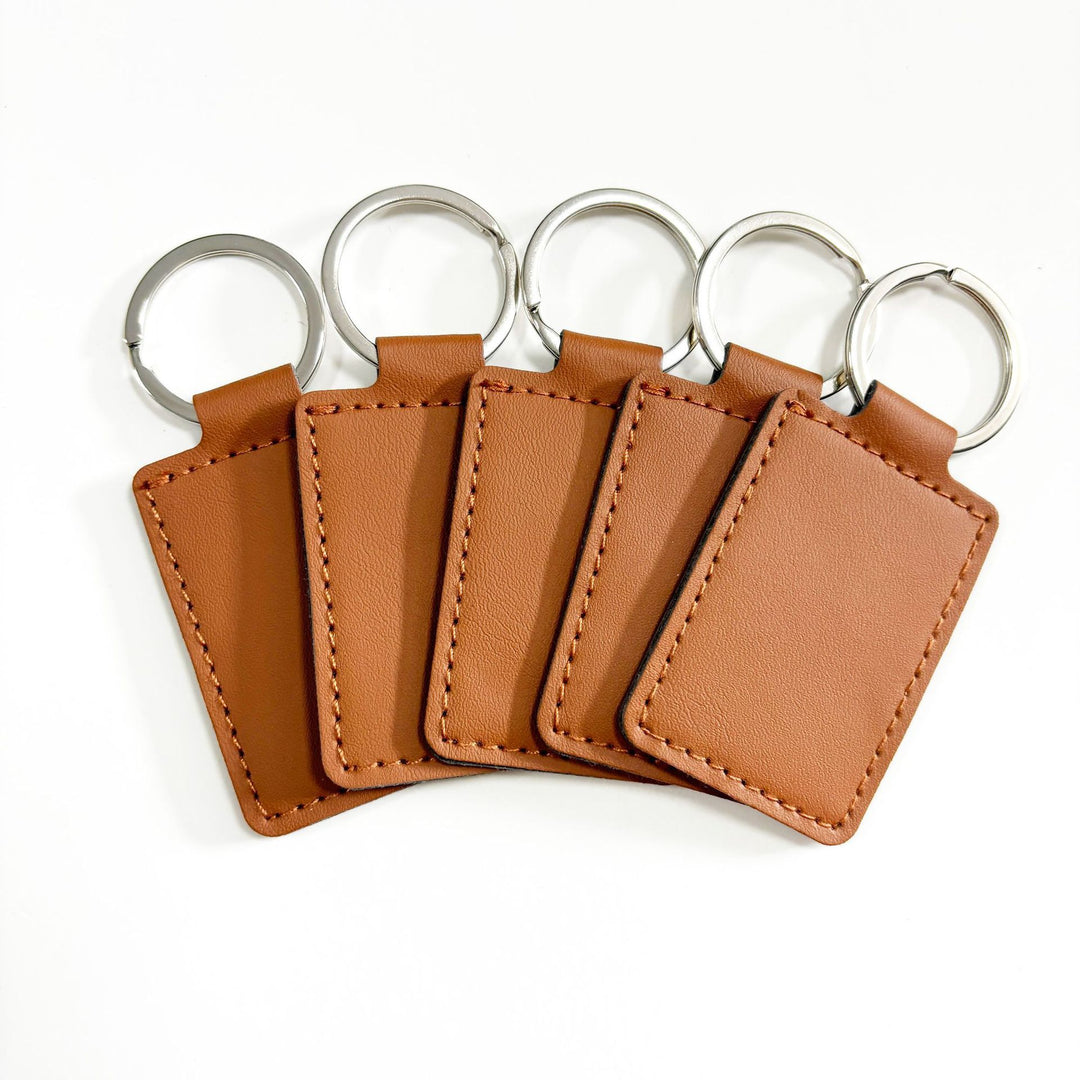 Unisex keychain made of high-quality synthetic leather with custom label Bowlift