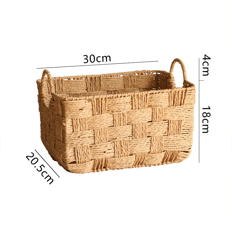 Structured storage basket made of natural material Bowlift