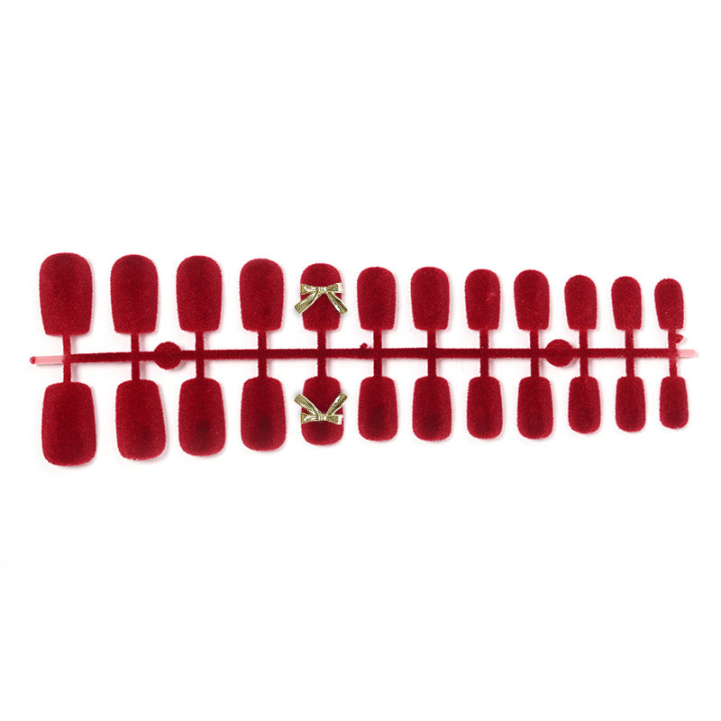 Velvet Press-On Nail Set Bowlift