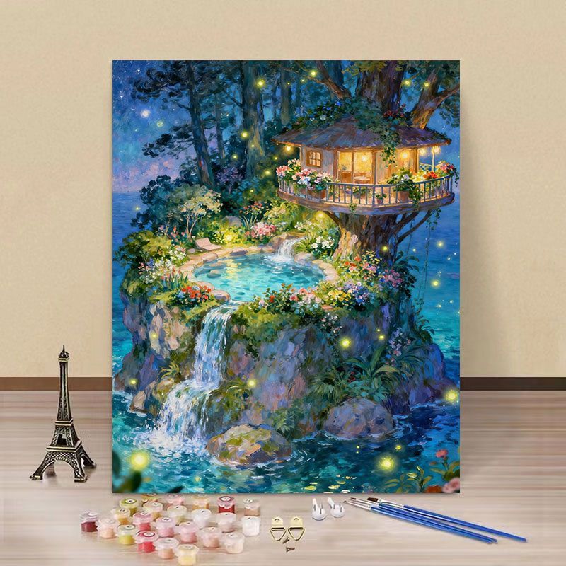 Dreamy Fantasy Landscape Paint by Numbers Kit Bowlift