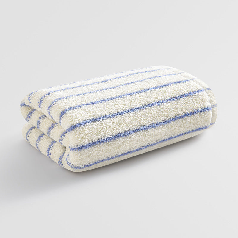 Women's Cotton Bath Towel with Striped Pattern Bowlift
