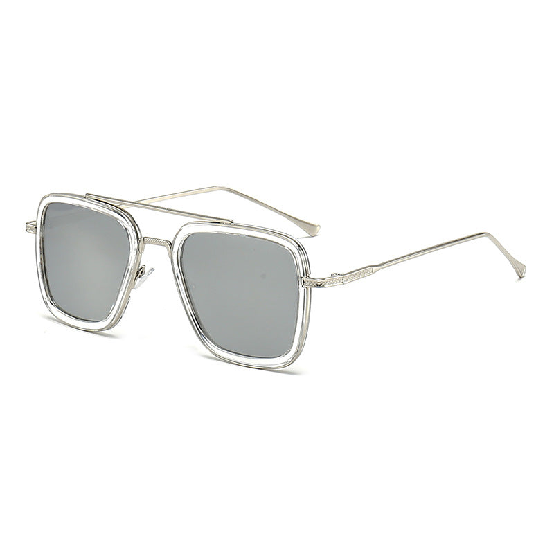 Women's fashionable square sunglasses with glamorous metal frame Bowlift