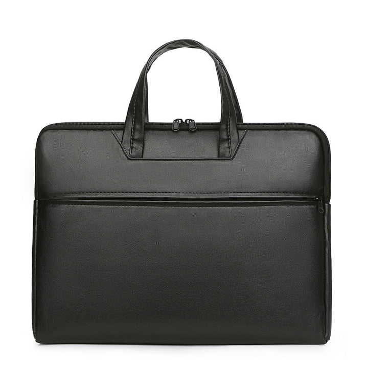 Premium Leather Laptop Briefcase Bowlift