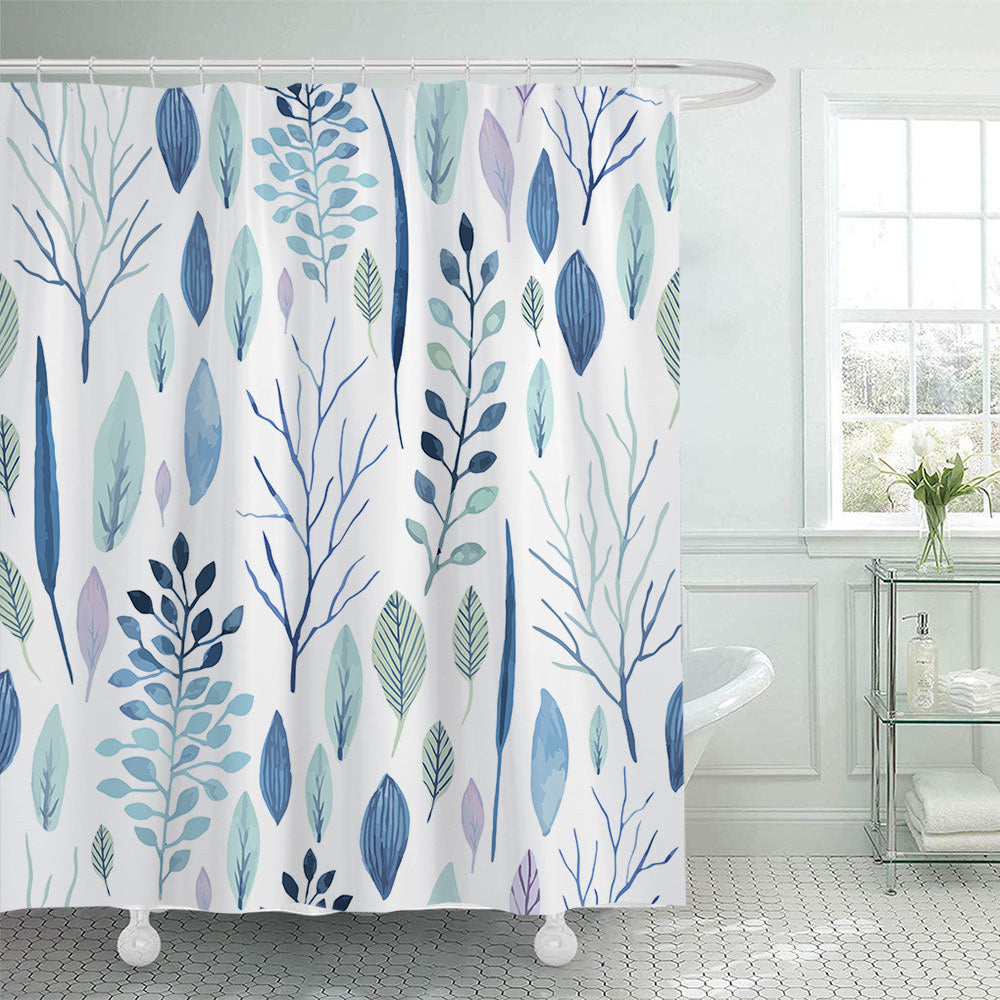 Botanical Illustration Shower Curtain Bowlift