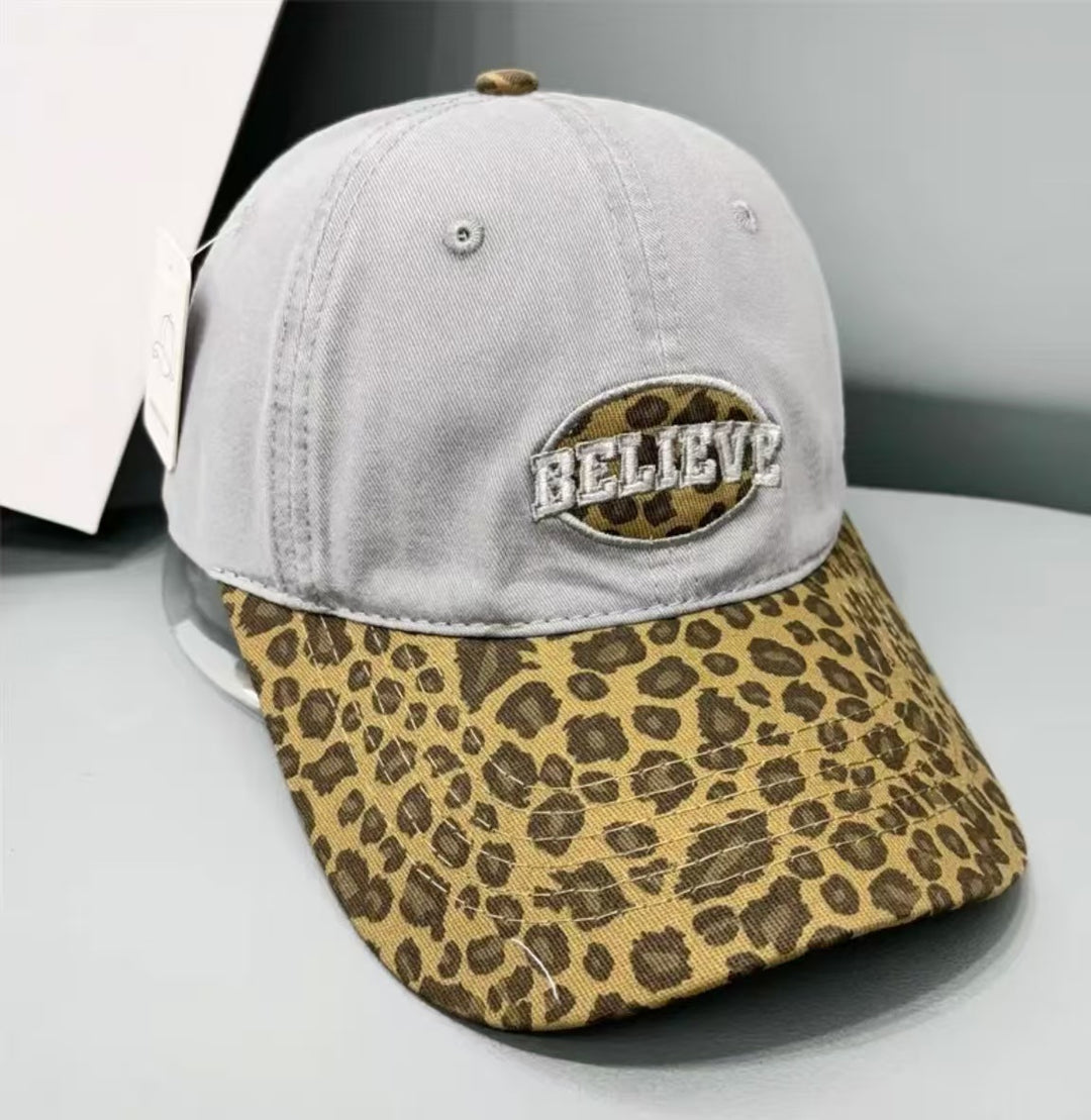 Women's Casual Leopard Print Baseball Cap Bowlift