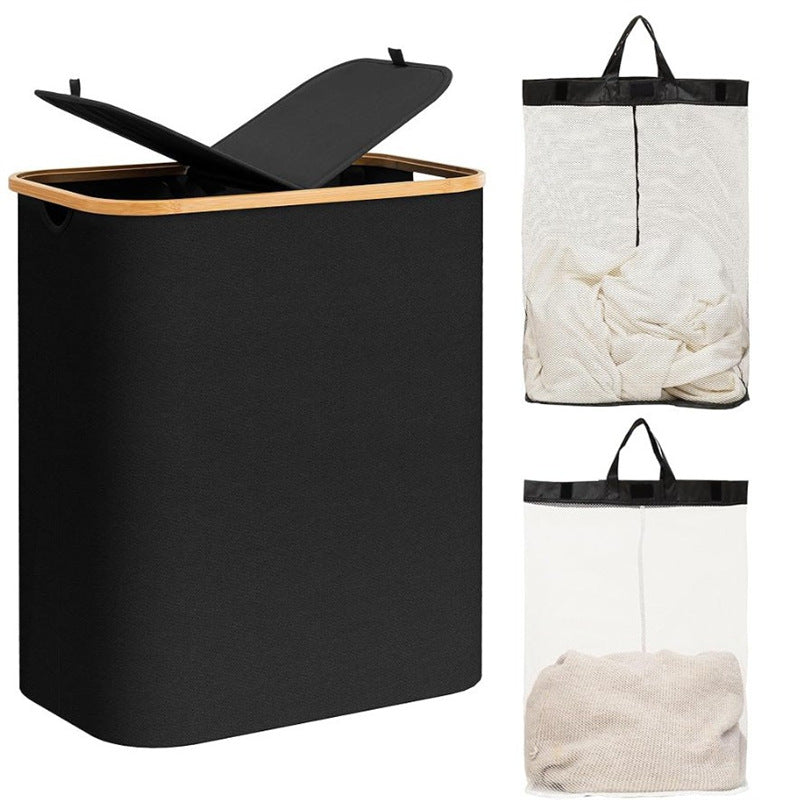 Laundry basket with practical lid and carrying handles Bowlift
