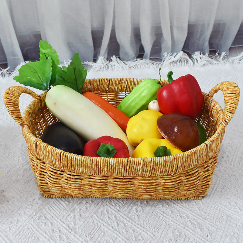 Handwoven Natural Storage Basket Bowlift