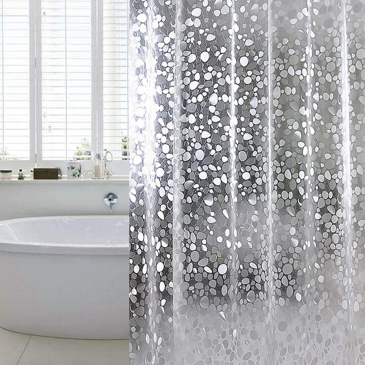 Waterproof Textured Shower Curtain Bowlift
