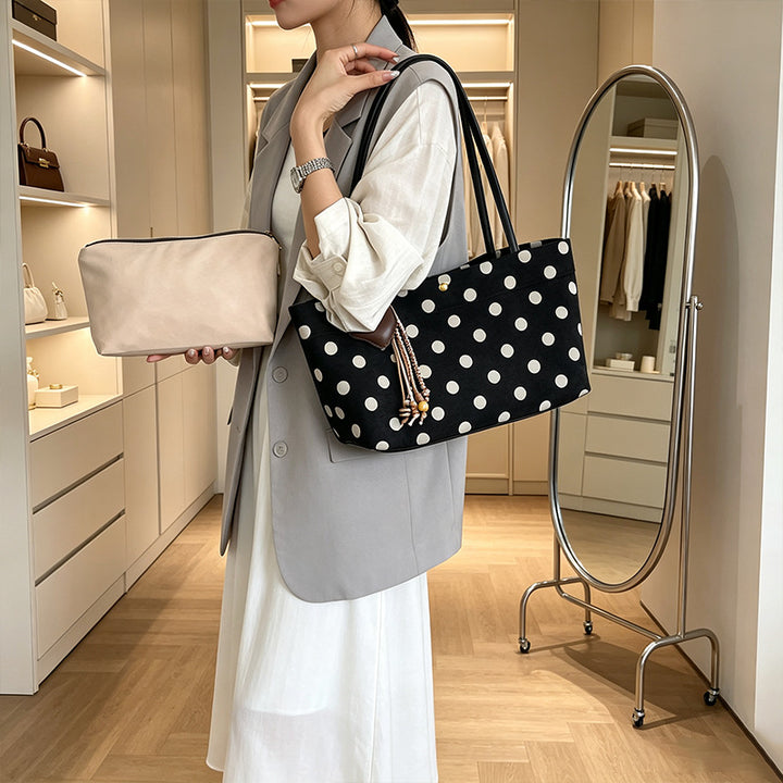 Suede Shoulder Tote Bag Bowlift