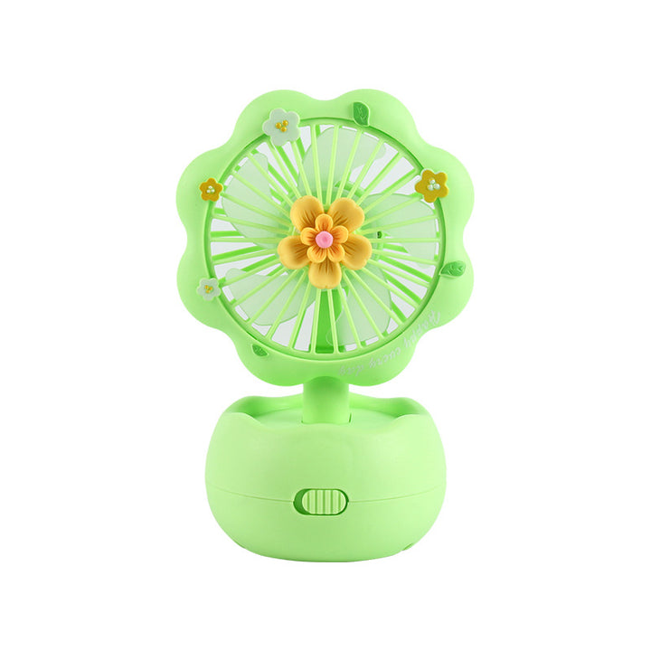 Women portable flower design mini fan Bowlift