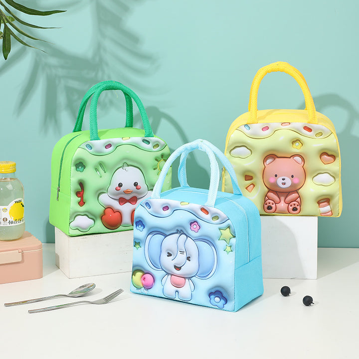 Cute Cartoon-Themed Insulated Lunch Bag