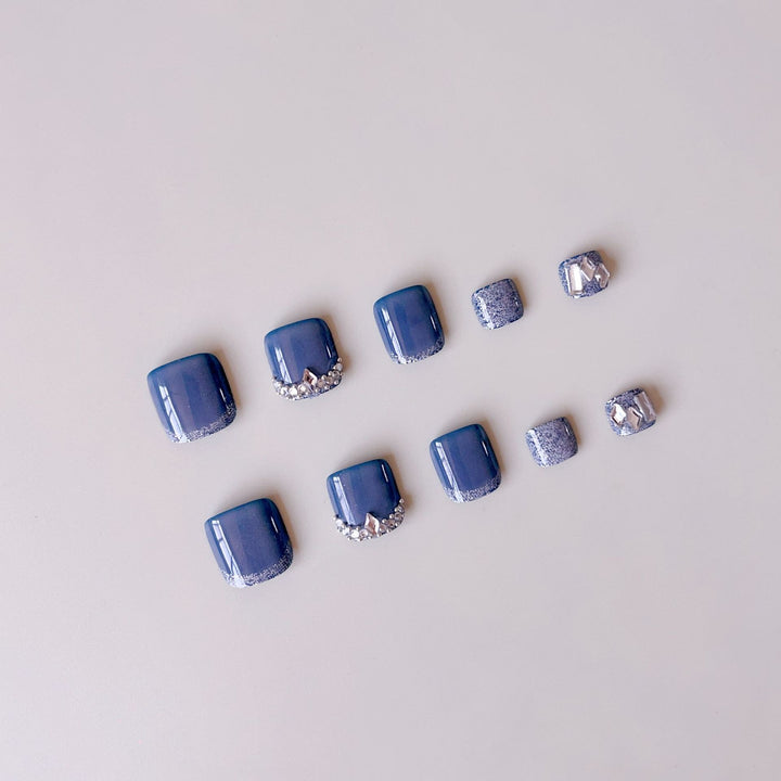 Acrylic Nail Set with Stylish 3D Accents Bowlift