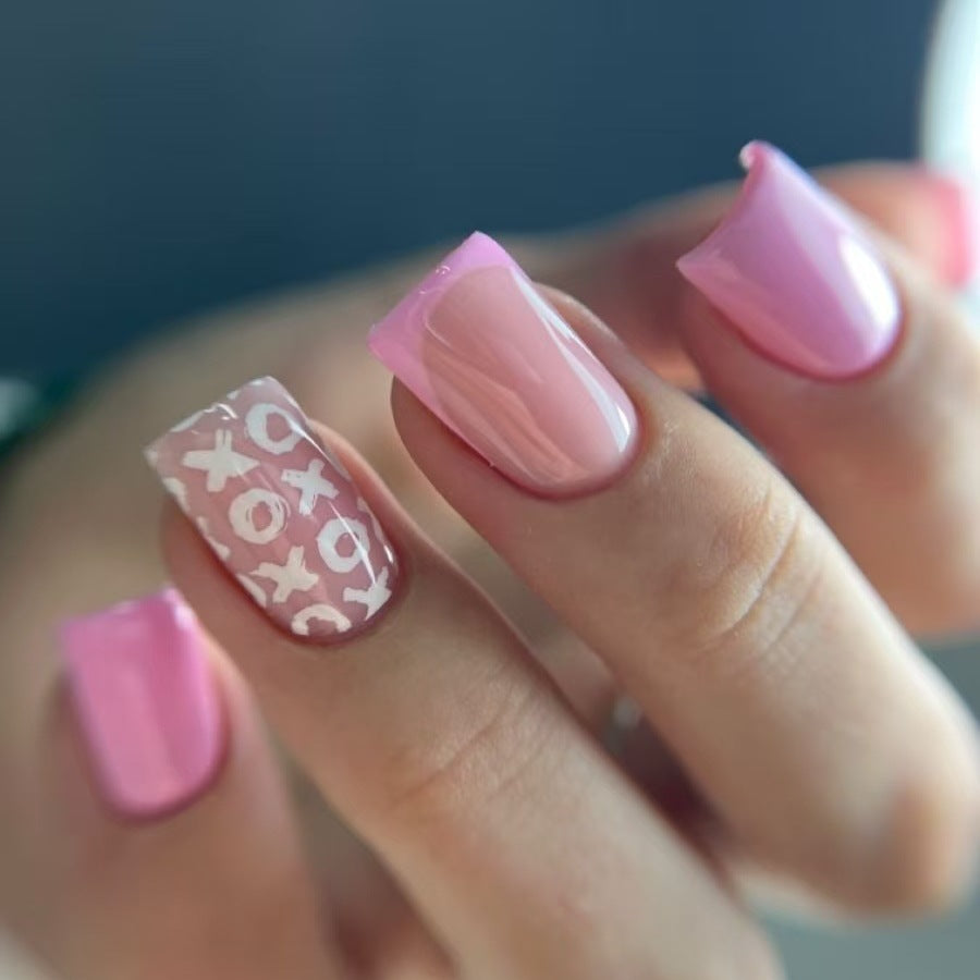Premium Artificial Nail Set with Design Bowlift