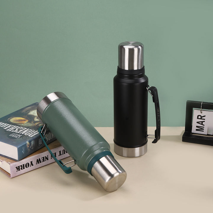 Unisex Insulated Stainless Steel Water Bottle with Carrying Handle Bowlift