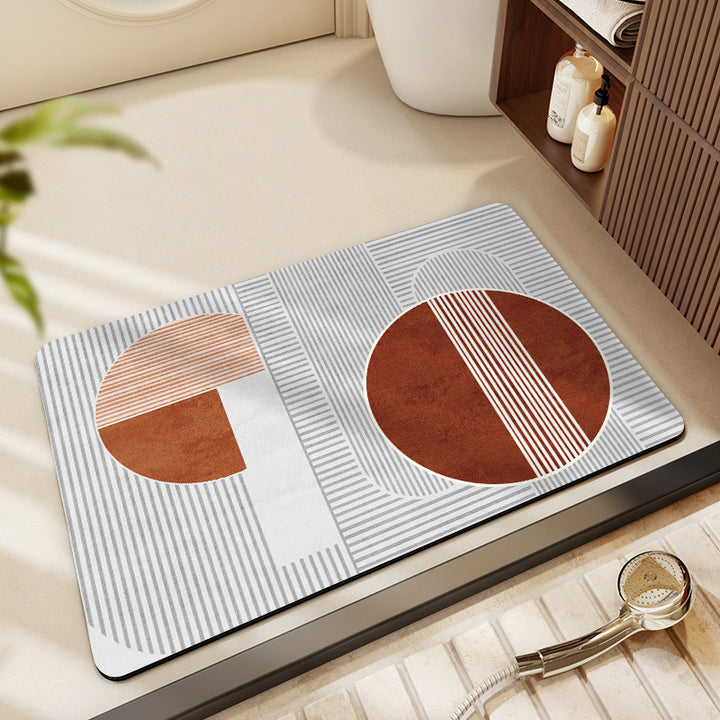 Abstract Geometric Pattern Bath Mat Bowlift