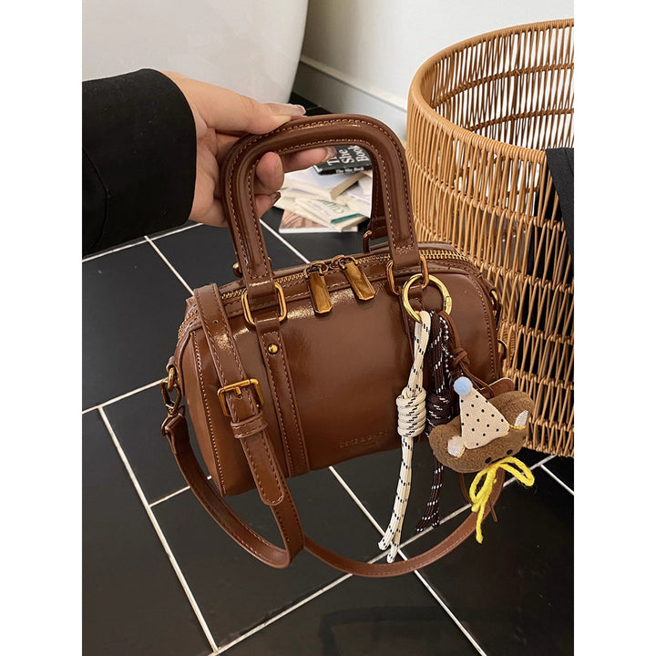 Soft Leather Handheld Satchel Bowlift