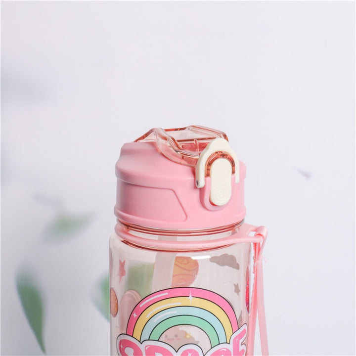 Women's Motivating Tritan Water Bottle with Practical Flip Top Lid Bowlift
