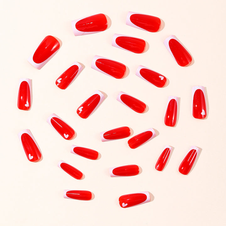 Romantic Heart-Themed Nail Art Extensions Bowlift