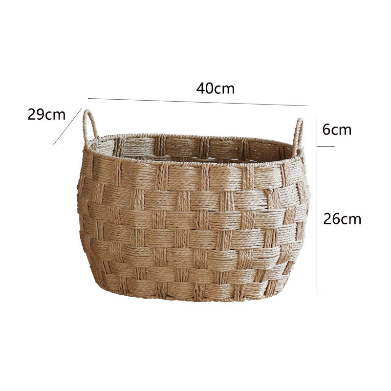 Decorative storage basket made of natural material Bowlift